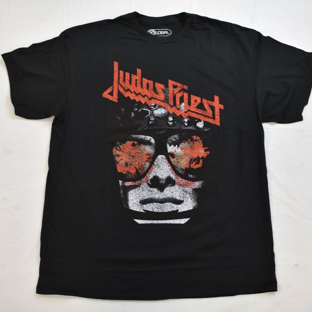 Global Mens Judas Priest Killing Machine Graphic Black Shirt New XL